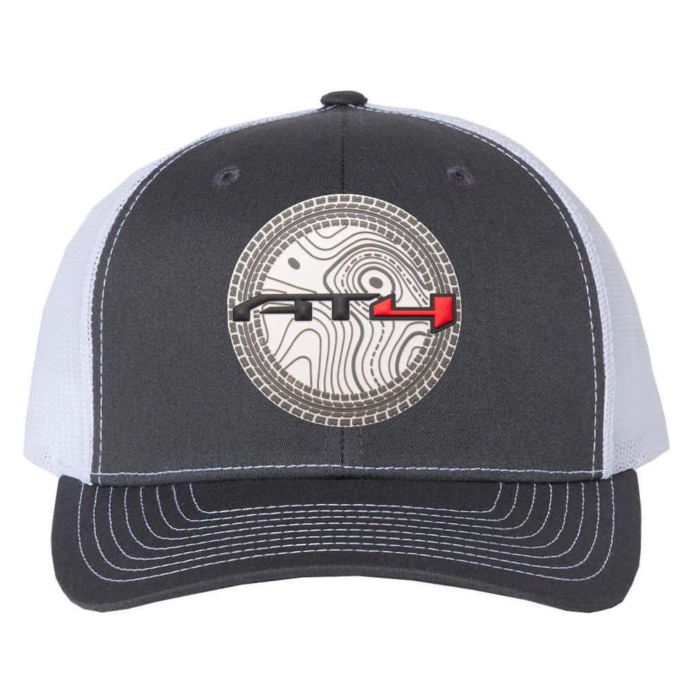 AT4 3D Patch Snapback Trucker Hat- Charcoal/ White